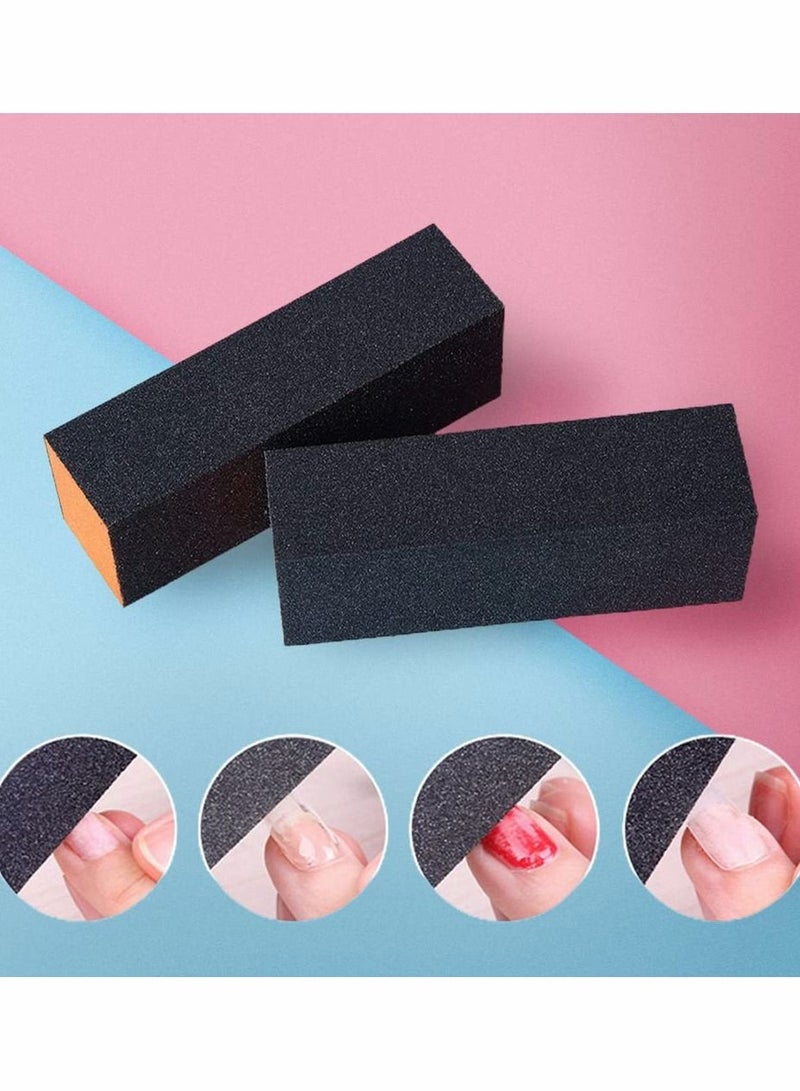 KASTWAVE 10Pack Nail Files and Buffers Super White Buffing Block Nail Buffer Blocks for Natural and Acrylic Nails Emery Board Files Medium Grit Nail Buffer Block Manicure Tools Kit Orange - Image 4