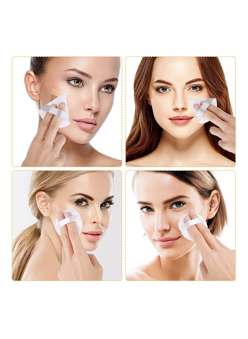 ORiTi 2 PCS Triangle Powder Puffs Face Cosmetic Powder Puff Washable Reusable Soft Plush Powder Makeup Sponge  - Image 5