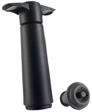 Verana Wine Saver with 1 Vacuum Stoppers Black - Image 1