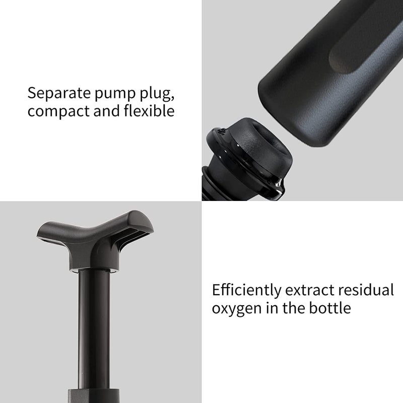 Verana Wine Saver with 1 Vacuum Stoppers Black - Image 5