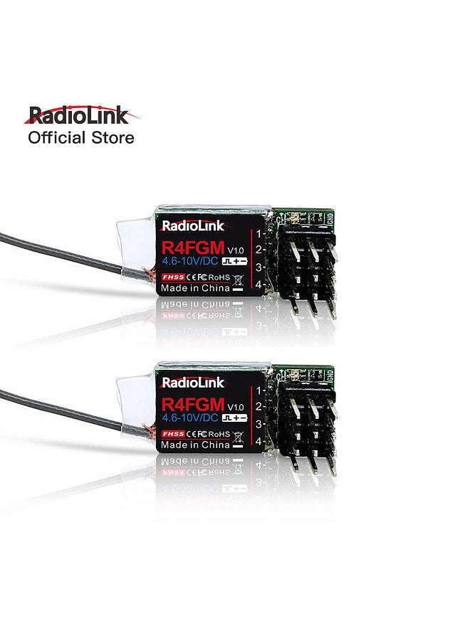 Radiolink R4FGM 4 Channel Mini Receiver with Gyro for Radio RC4GS V2 RC6GS V2 Remote Controler 1:28 1:64 RC Drift Car