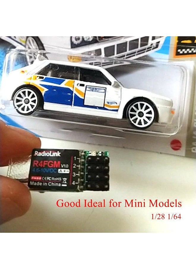 Radiolink R4FGM 4 Channel Mini Receiver with Gyro for Radio RC4GS V2 RC6GS V2 Remote Controler 1:28 1:64 RC Drift Car