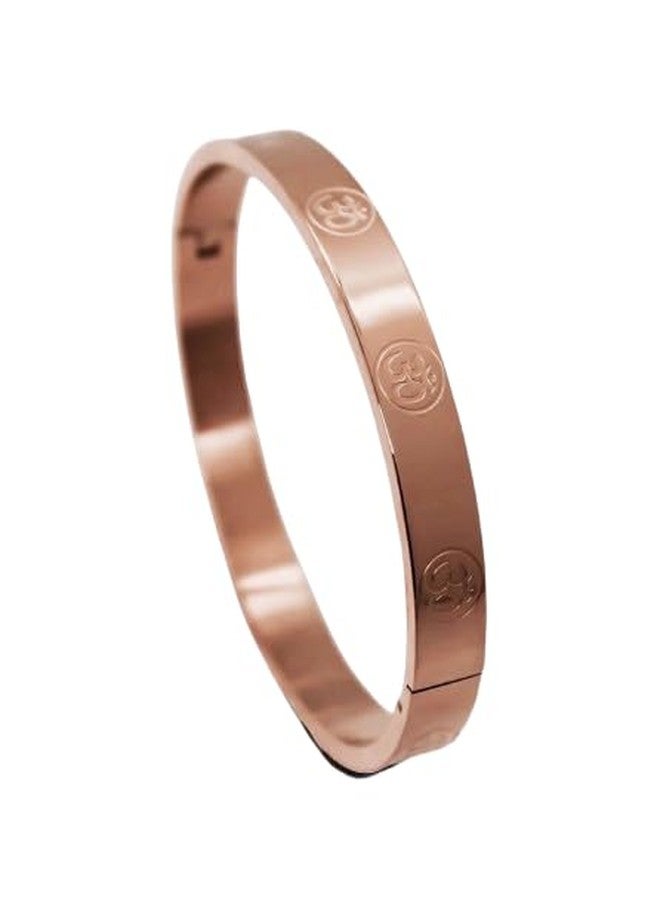Amaal Bracelet for Men Stylish | Rose Gold Kada for men golden Aum Om Bracelets for Men Boys | Bracelet for Boys Stainless Steel Kadas 8 mm | Waterproof, Anti-tarnish,Rust free,Skin friendly 744 - Image 1
