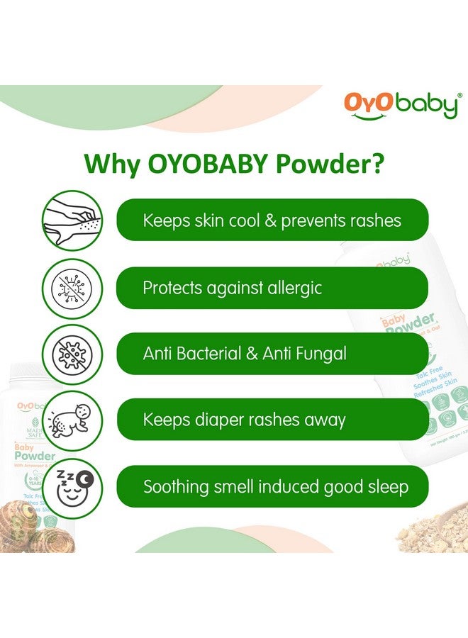 أيو بيبي بودرة أطفال لطيفة (خالية من التلك) للأطفال حديثي الولادة، تنعش بشرة الطفل - عبوة واحدة - 200 جرام - Image 4
