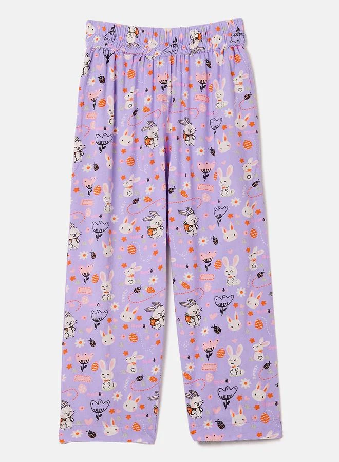 ستايلو بج Bunny Graphic Print Shirt & Pyjama Set by Styli