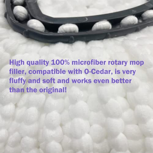 HANZENMA 4 Pack Mop Replacement Heads for O-Ceda EasyWrin Spin Mop, Microfiber Spin Mop Refills, Easy Cleaning Mop Head Replacement - Image 3
