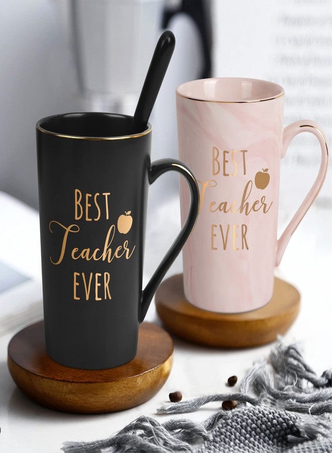 Cabtnca Teacher Gifts for Christmas, Best Teacher Ever Coffee Mug, Teachers Appreciation Birthday Gifts from Students, 14Oz Black - Image 5
