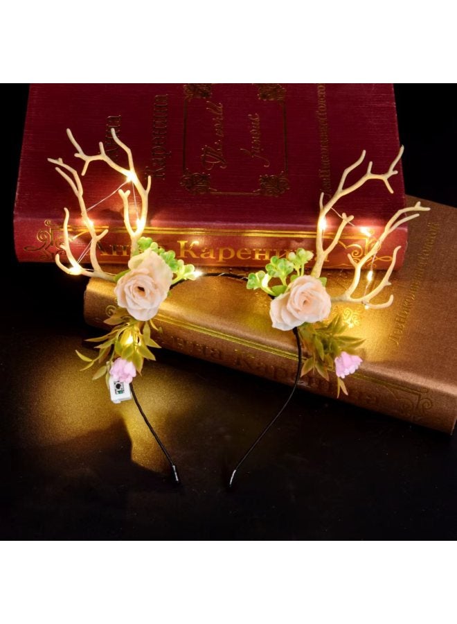 Luminous Headband With Light Hair Accessories Internet Popular Night Market Children's Stall Small Commodities Stall Headband Antler Headwear Wholesale-Specifications:Fox Hair Hoop Color Light  - Image 2