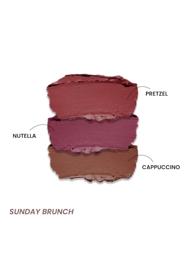 LAMIOR Blurry Fudgy Lip Tint - Combo of 3, Shade - Sunday Brunch | Ultra Velvety Matte | Transfer Proof & Hydrating Formula | Long-Lasting Lip Tint with Cushion Applicator | Vegan & Cruelty-Free - Image 2