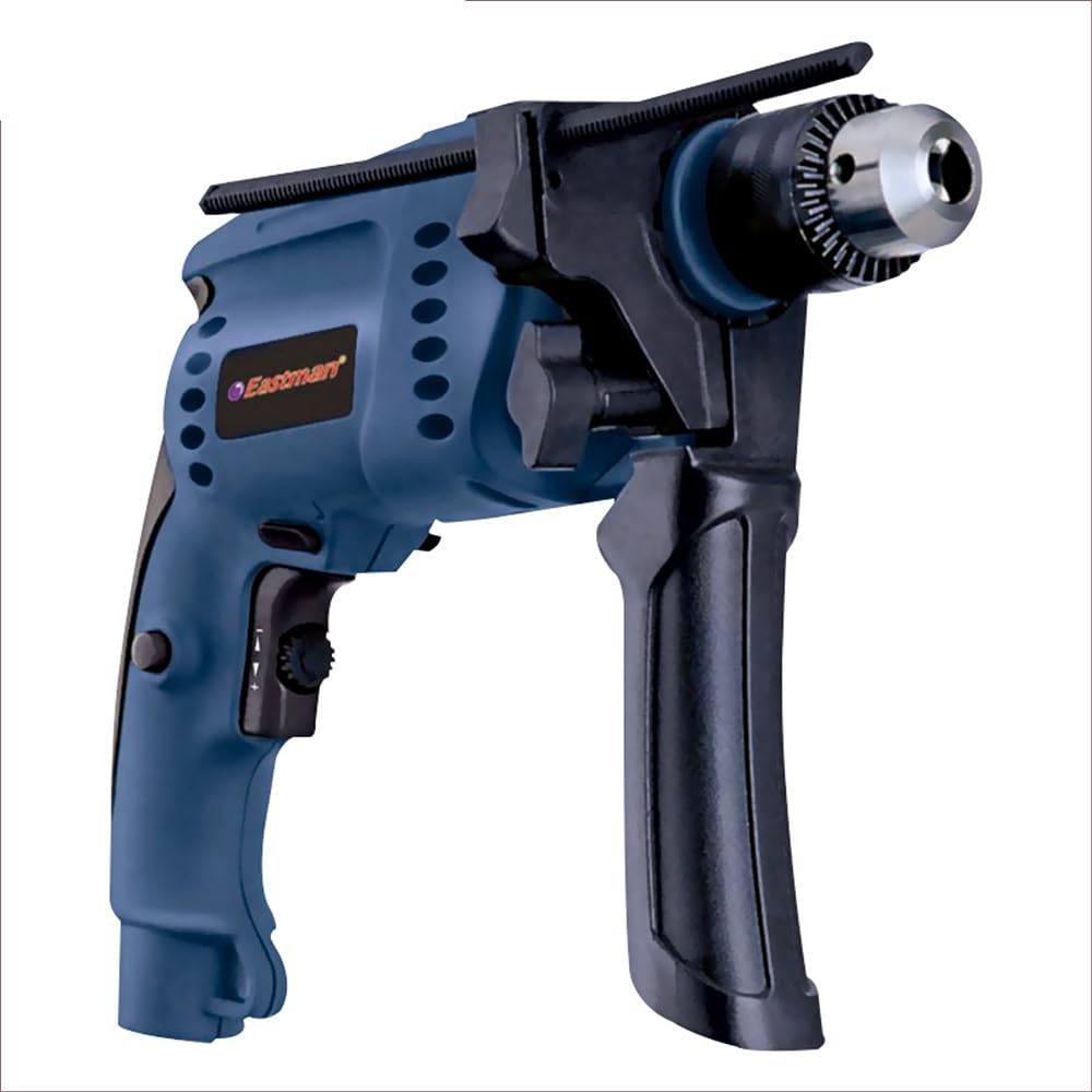 Eastman Impact Drill with 13 Mm Drill capacity 600 Watt 2800 Rpm Professional Machine Blue Variable Speed Control With Forward And Reverse Mode EID013