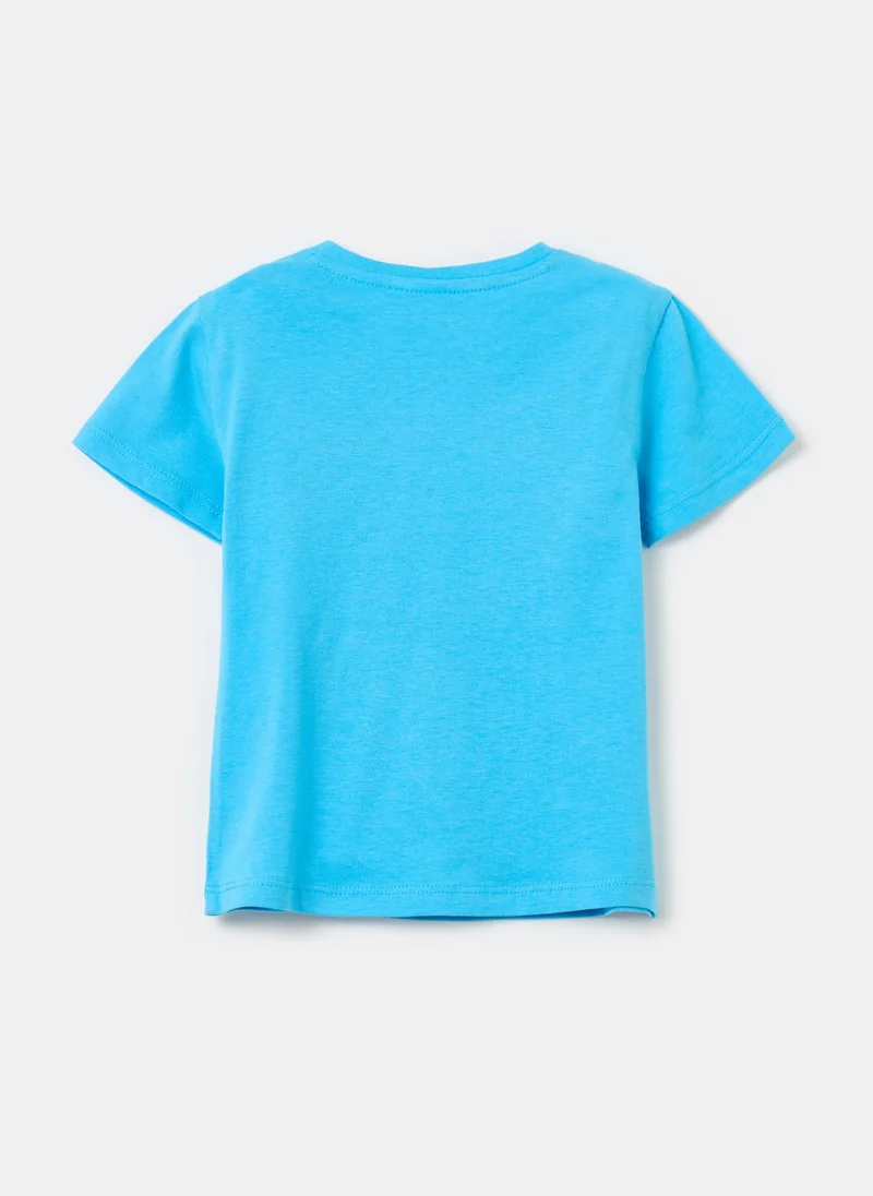 او في اس Cotton T-shirt with small snails patch