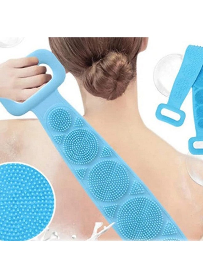 PRITASHA Silicone Body Back Scrubber, Double Side Bathing Brush for Skin Deep Cleaning Massage, Dead Skin Removal Exfoliating Belt for Shower, Body Brush for Bathing(MULTICOLOUR)(PACK OF 2) - Image 5