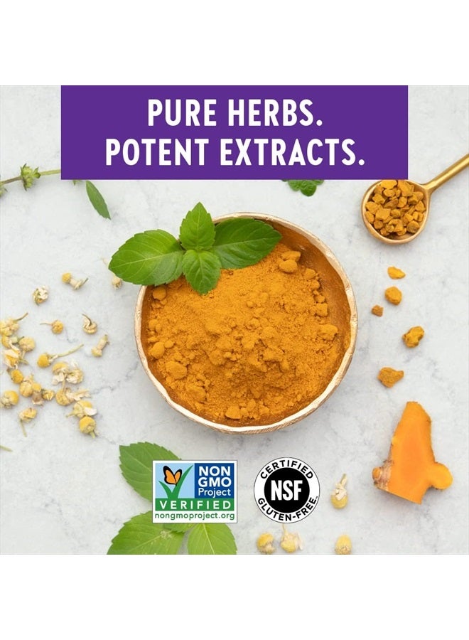 New Chapter Turmeric Supplement + Sleep Aid - Turmeric Force Nighttime for Sleep Support with Valerian Root + Ginger + NO Black Pepper Needed + Non-GMO Ingredients - 60 Vegetarian Capsule - Image 4