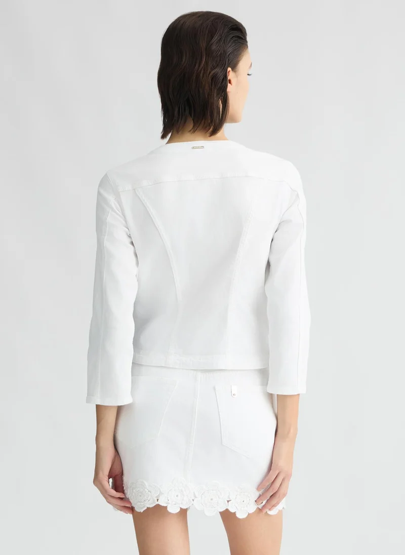 Liu Jo White jacket with embroidery
