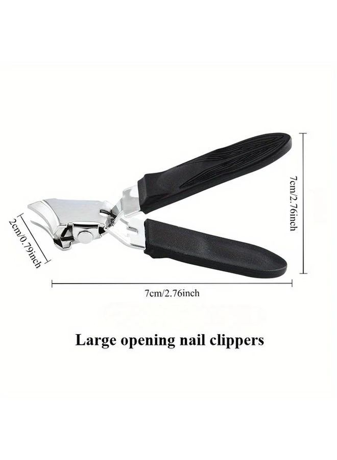 New Orange Oblique Nail Clippers for Thick Hard Nails With Anti Splash Design Comfortable Grip Sharp Cutting Edge for Manicure And Pedicure - Image 3