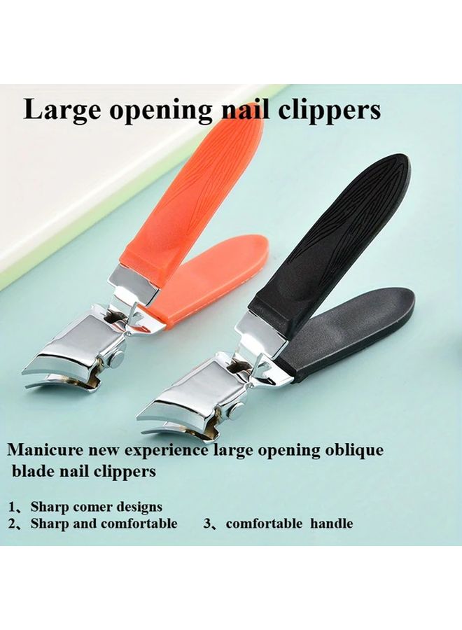 New Orange Oblique Nail Clippers for Thick Hard Nails With Anti Splash Design Comfortable Grip Sharp Cutting Edge for Manicure And Pedicure - Image 1