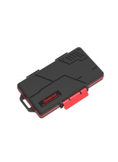 BURAQ SD / TF / XQD / CF / SIM / TF Memory Card Multi-in-one Waterproof Dust-proof Storage Box(Black Red)  - Image 1