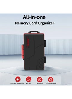BURAQ SD / TF / XQD / CF / SIM / TF Memory Card Multi-in-one Waterproof Dust-proof Storage Box(Black Red)  - Image 2