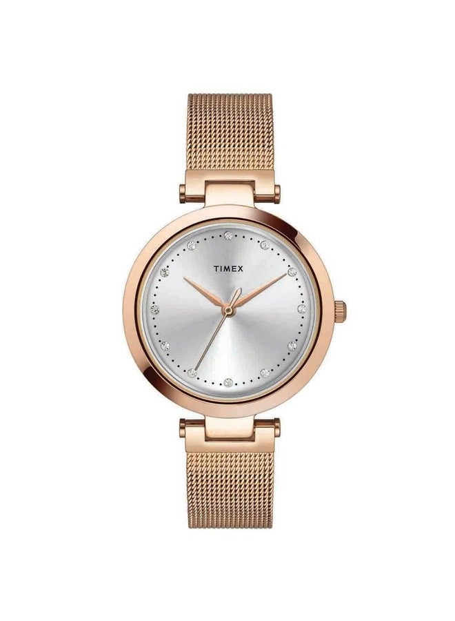 تيميكس ساعة TIMEX الذكية للنساء بمينا فضية أنالوج - TWEL11823 - Image 1