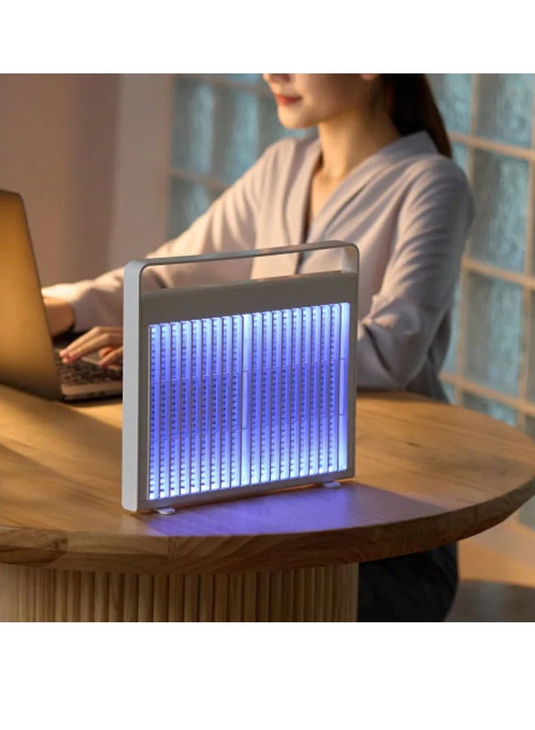 AROAQ Wireless Mosquito Killer Lamp, Ultra Thin Electric Shock Mosquito Killer, Lightweight And Portable Insect Killer Light, Wall Mount Bug Trap Killer For Outdoor And Indoor, (Blue With Battery)  - Image 2