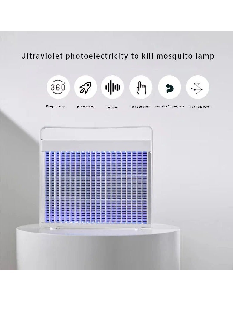 AROAQ Wireless Mosquito Killer Lamp, Ultra Thin Electric Shock Mosquito Killer, Lightweight And Portable Insect Killer Light, Wall Mount Bug Trap Killer For Outdoor And Indoor, (Blue With Battery)  - Image 4