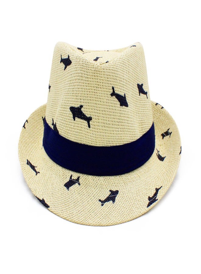 VRITRAZ Printed Stylish & Breathable Kids Hat for Boys and Girls, Summer Sun Protection (6 to 14 Years, Color-White) - Image 1