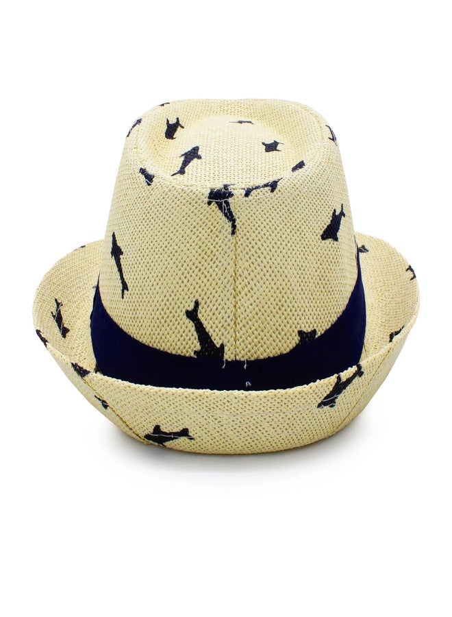 VRITRAZ Printed Stylish & Breathable Kids Hat for Boys and Girls, Summer Sun Protection (6 to 14 Years, Color-White) - Image 5