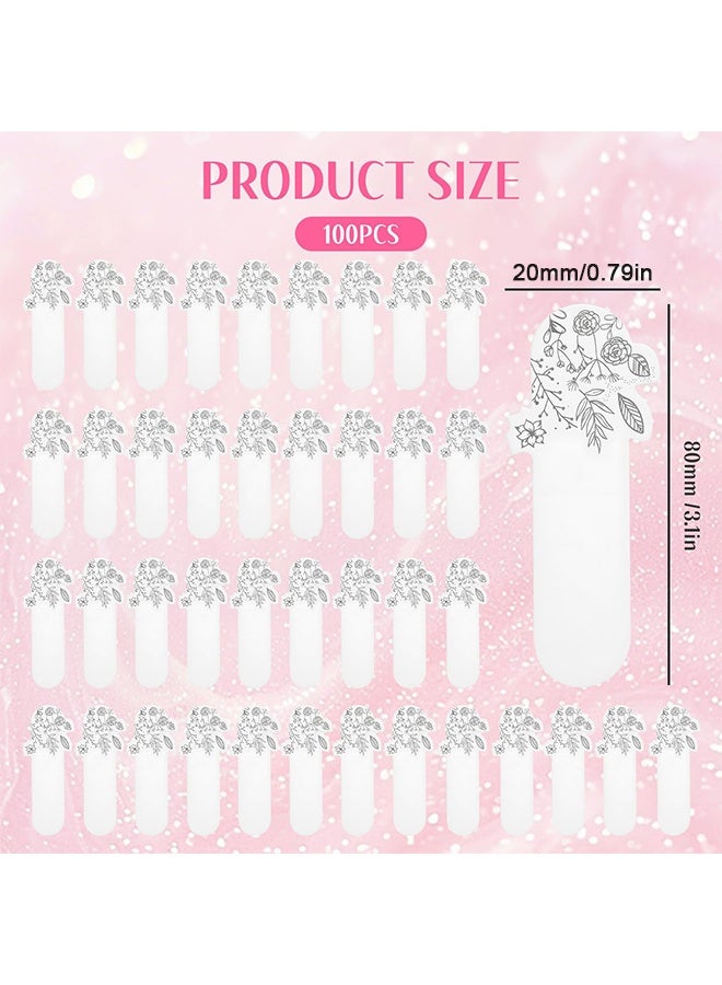 GD 100 Pcs Disposable Perfume Test Strips White Essential Oils Tester Paper - Floral Print Aromatherapy Fragrance Classification Testing Card for Essential Oil Blending, Perfume Making, Aromatherapy & Fragrance Sampling - Image 2