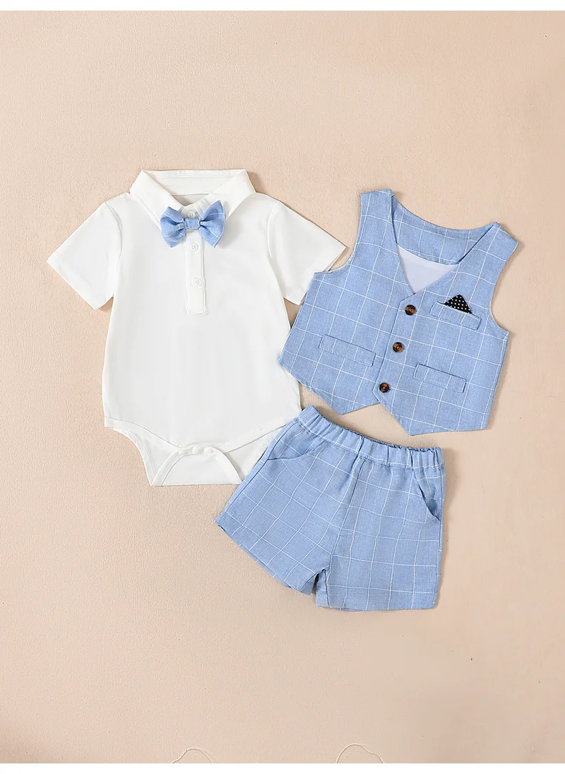 Balabala Baby Boy Woven short sleeve suit