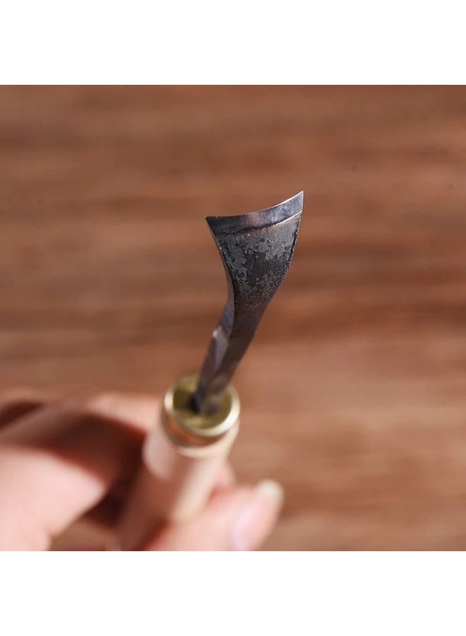 Handcrafted Steel Wood Carving Chisel 15mm Cutting Edge Durable Foldable DIY Woodworking Tool - Image 1