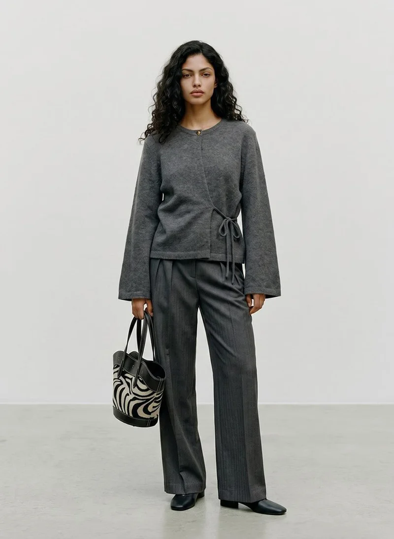 فيرو مودا VMVIXEN Long Sleeve Tie Knit Jacket
