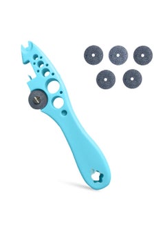 CLICKSY CLICKSY Ampule Cutter with 5 Replaceable Grinding Wheels Ampoule Cutter for Doctors Glass Bottle Cutter Ampule Breaker Suitable for Home Daily or Medical Use Cut The Ampoule Blue  - Image 1