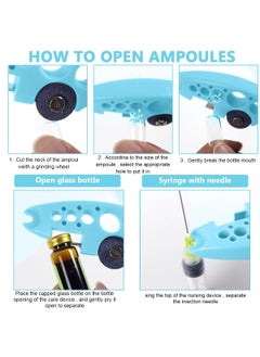 CLICKSY CLICKSY Ampule Cutter with 5 Replaceable Grinding Wheels Ampoule Cutter for Doctors Glass Bottle Cutter Ampule Breaker Suitable for Home Daily or Medical Use Cut The Ampoule Blue  - Image 4
