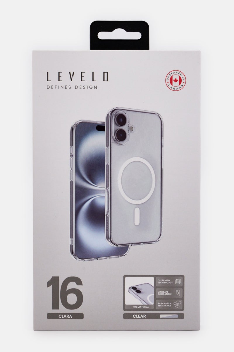 LEVELO iPhone 16 Magsafe Clara Protective Case, Transparent - Image 2