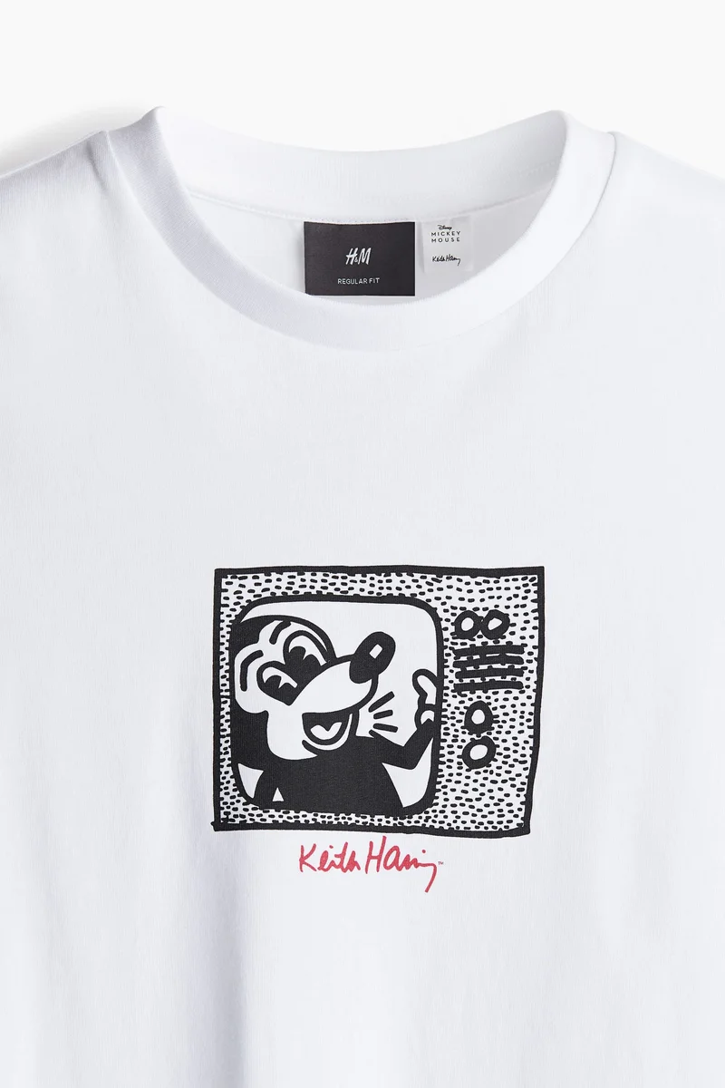 اتش اند ام تي-شيرت بقصة عادية