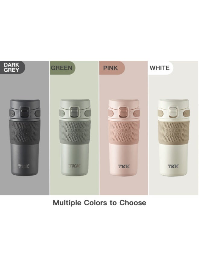 TKK 450ml Stainless Steel Coffee thermos 316 with Anti Scalding Silicone Head Case Keep Temperature for 6 to 12 Hours |  White - Image 5