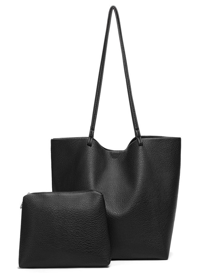 SENDEFN حقيبة توت جلدية SENDEFN للنساء حقيبة عمل كتف كبيرة مع مقبض علوي وحقائب يد وسفر للسيدات مع جيب بسحاب - Image 1