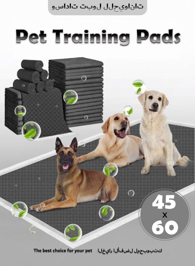 Generic Charcoal Puppy Pads 45*60 CM Dog Pads Activated Carbon Odor-Control Dog Pee Pads Absorbs Up to 8 Cups of Urine Leak-Proof Quick-Dry Dog Training Pads Disposable - Image 1