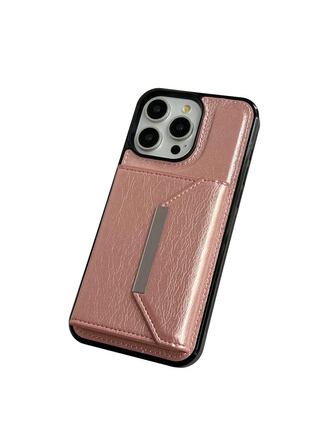 S-TOP Case For iPhone 15 Pro Max Solid Color Metal Buckle Card Slots Bag Phone Case - Image 2