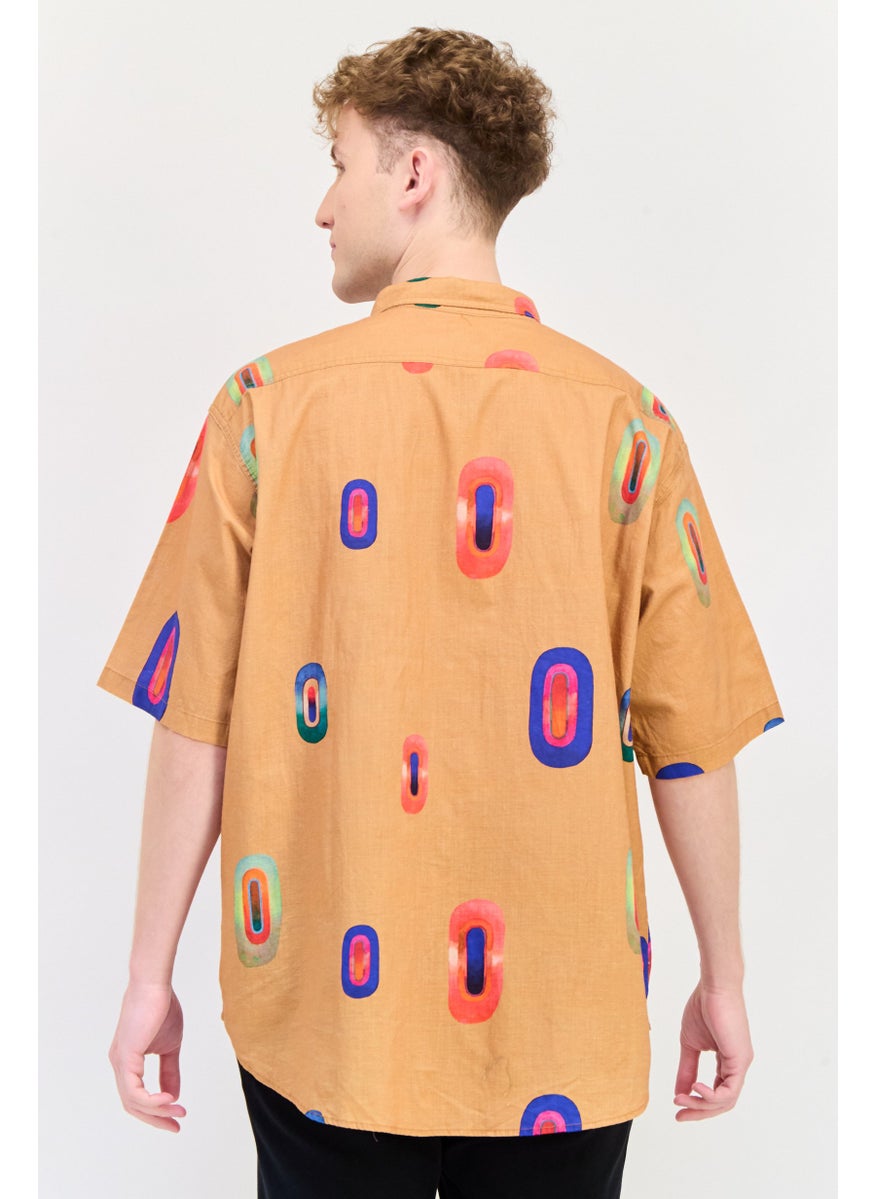 Levi's Men Regular Fit Short Sleeves Printed Casual Shirt, Multicolor  - Image 3