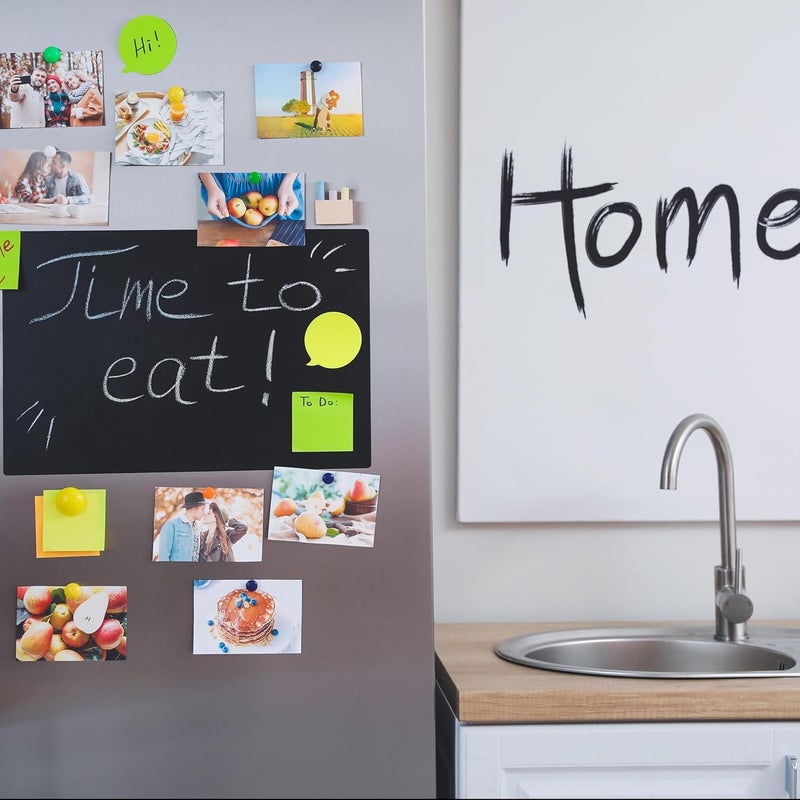 magy store Magnetic Chalkboard Film, 19" x 13" Magnetic Blackboard Sheet not Sticker for Wall, Dry Erase Chalk Board for Office, School, and Kids, Includes Dustless Chalk, and Magnet - Image 2