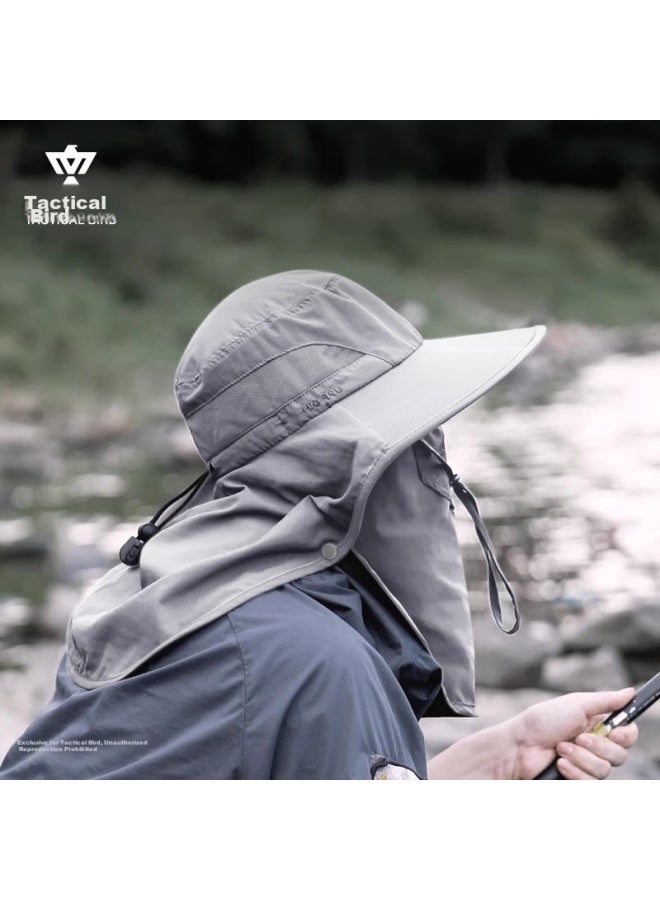 Tactical Bird Zhanshuniao Fishing Sun Protection Hat For Men, Large Head Cirference, Sun Visor, Outdoor Fisherman Hat, Uv Protection - Image 1