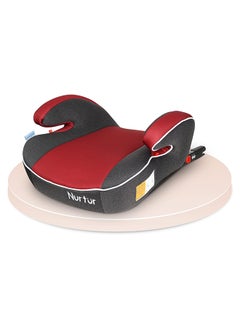 Nurtur Enzo Kids Booster Car Seat - Arm Rest Seat, Blow Up Narrow Backless Booster Car Seat For Travel, Group 3, 22Kg - 36Kg ( Approx 6 Years To 12 Years ) - Red  - Image 1