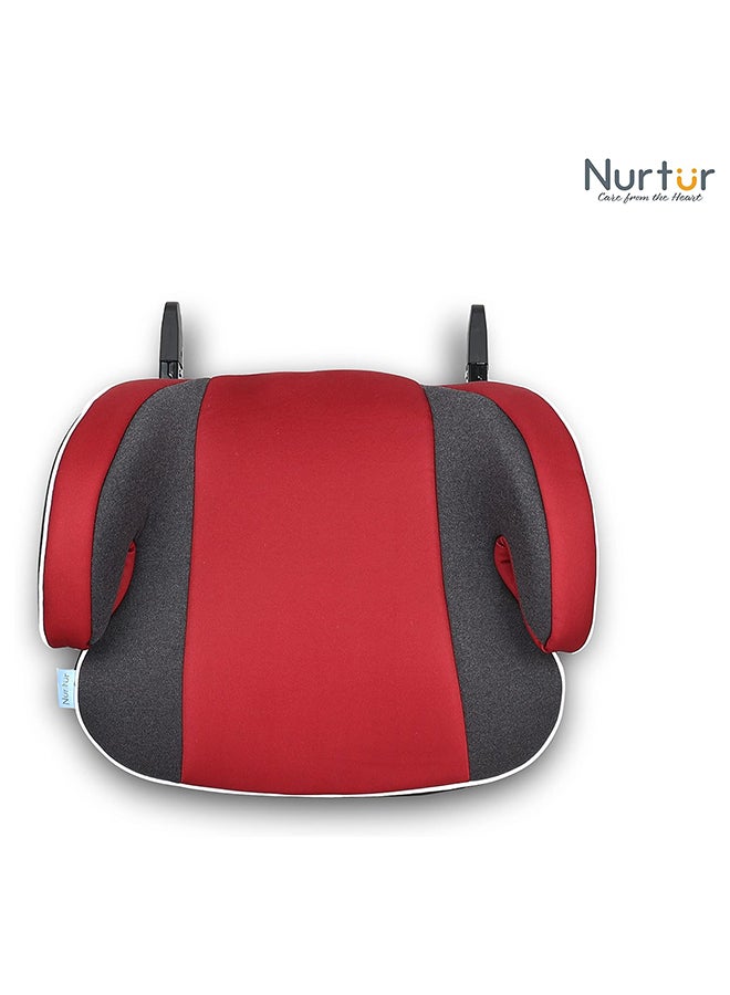 Nurtur مقعد سيارة معزز للأطفال من Enzo - مقعد بمسند للذراع، مقعد سيارة معزز ضيق بدون ظهر للسفر، المجموعة 3، 22 كجم - 36 كجم (تقريبًا من 6 سنوات إلى 12 سنة) - أحمر - Image 5