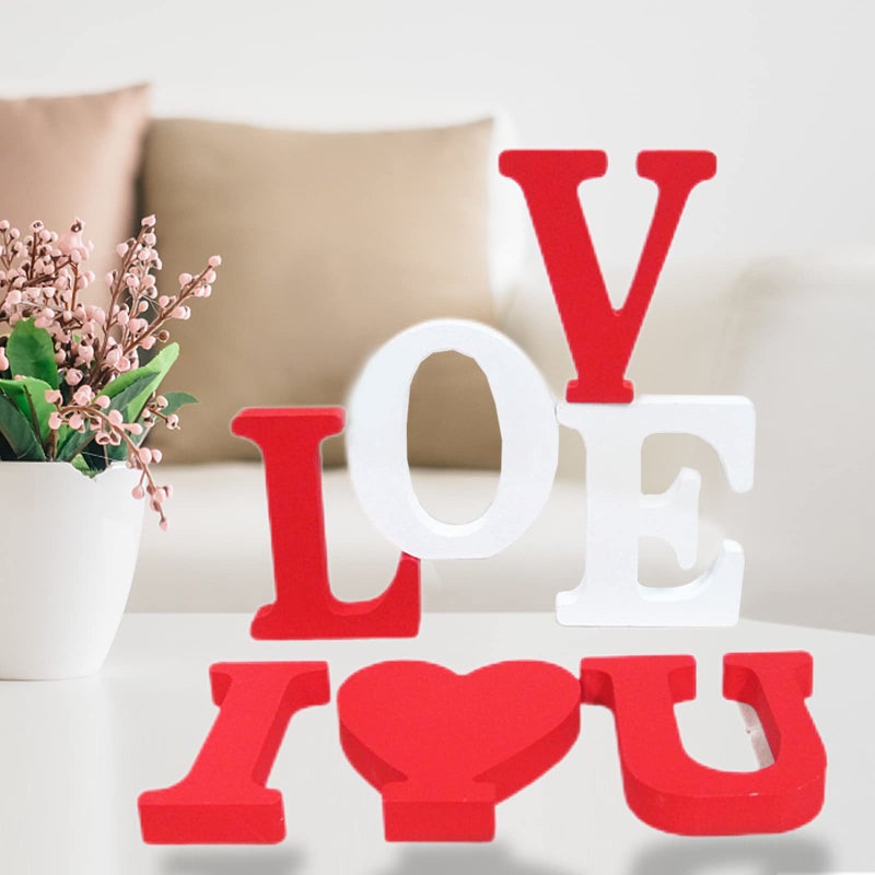 AOCEAN 6 Inch White Wood Letters - Unfinished Wood Letters for Wall Christmas Decor Standing Letters Slices Sign Board Decoration for Xmas Home Party Projects (A) - Image 5