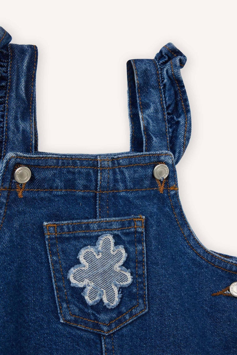 ديفاكتو فستان جينز بناتي سالوبيت مطرز - Image 2