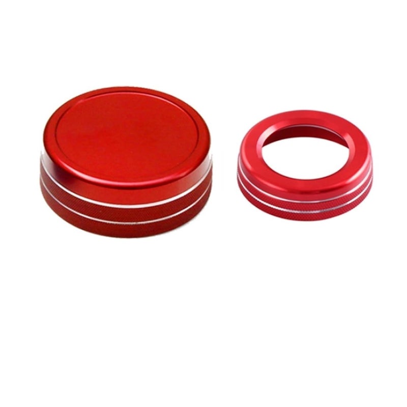 QASULER Car Multimedia Volume Control Knob Trim Cover Ring - Image 1