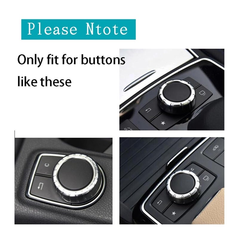 QASULER Car Multimedia Volume Control Knob Trim Cover Ring - Image 4
