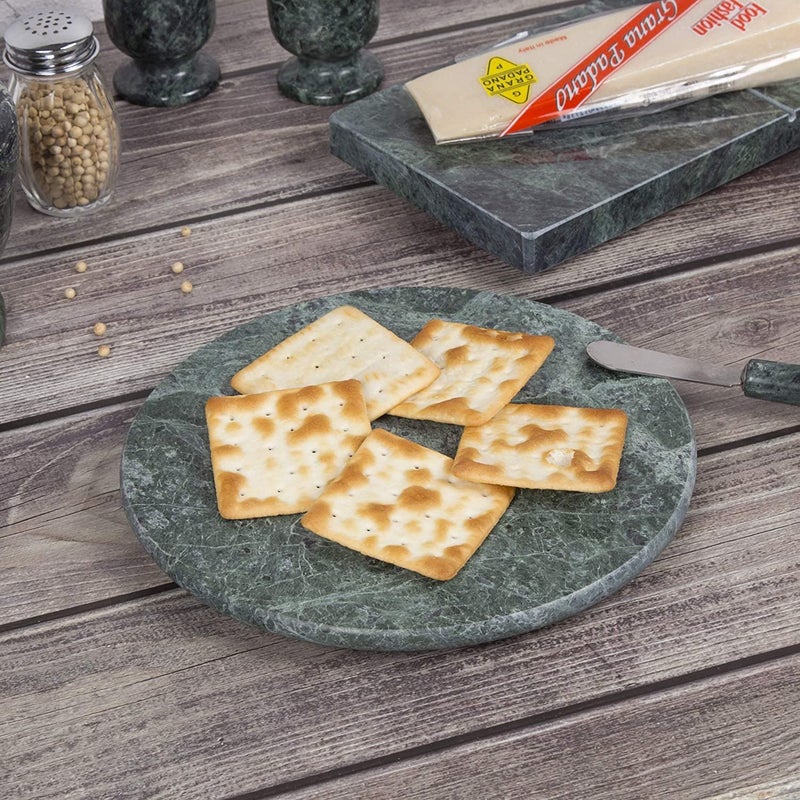 RM 10inch Green Marble Stone ChoppingServingCheese Board Food Platter Green Platter Tray by Rameshwaram Marble Sukher Udaipur Rajasthan - Image 4