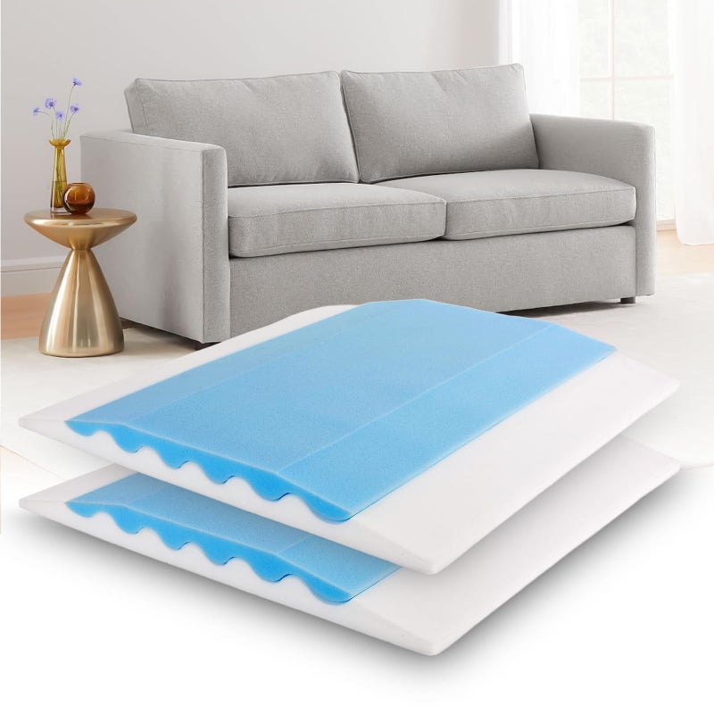 Lifvean Upgraded Wave Double Layer Sofa Cushion  Couch Support For Sagging Cushions To Repair Sagging Seats  Lift Saggy Seats  20X20X2 In  Set Of 2 - Image 1